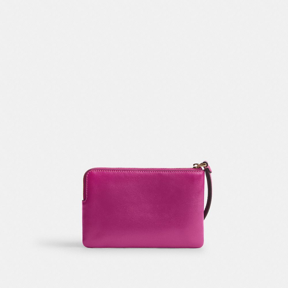 Coach Corner Zip Wristlet Im/Magenta