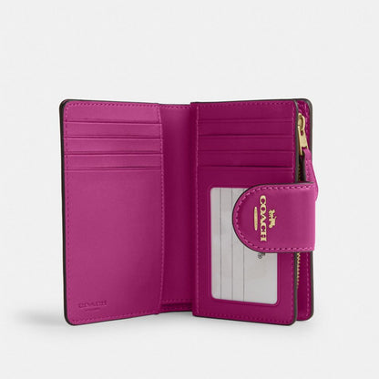 Coach Medium Corner Zip Wallet Im/Magenta