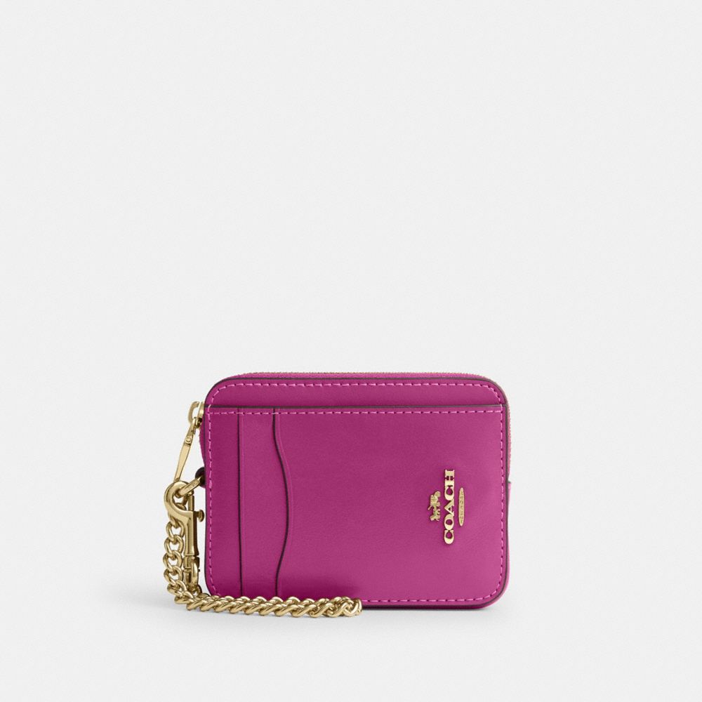 Coach Zip Card Case Im/Magenta