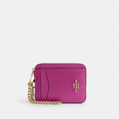 Coach Zip Card Case Im/Magenta