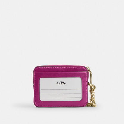 Coach Zip Card Case Im/Magenta