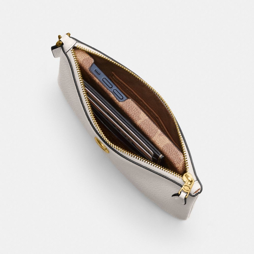 Coach Essential Small Wristlet Brass Black