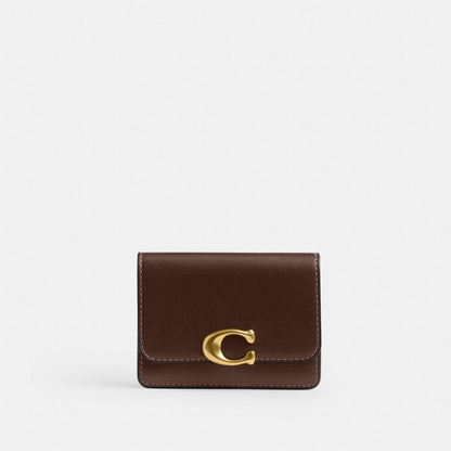 Coach Bandit Card Case Brass Maple