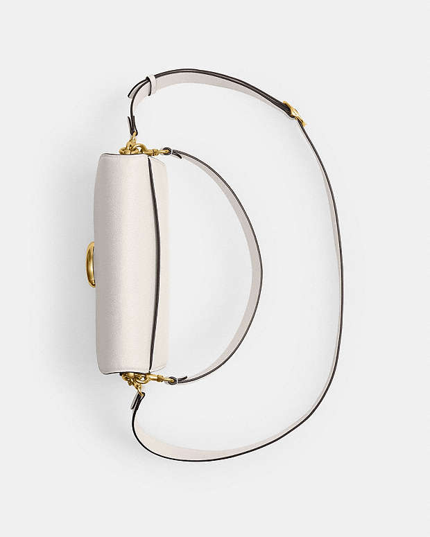 Tabby Shoulder Bag 26 Polished Pebble Leather-Brass-Chalk Polished Pebble Leather-Brass-Chalk