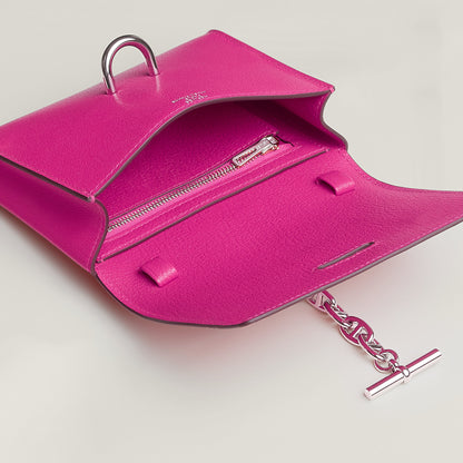  Hermes Chaine D'Ancre To Go Wallet Rose Shocking