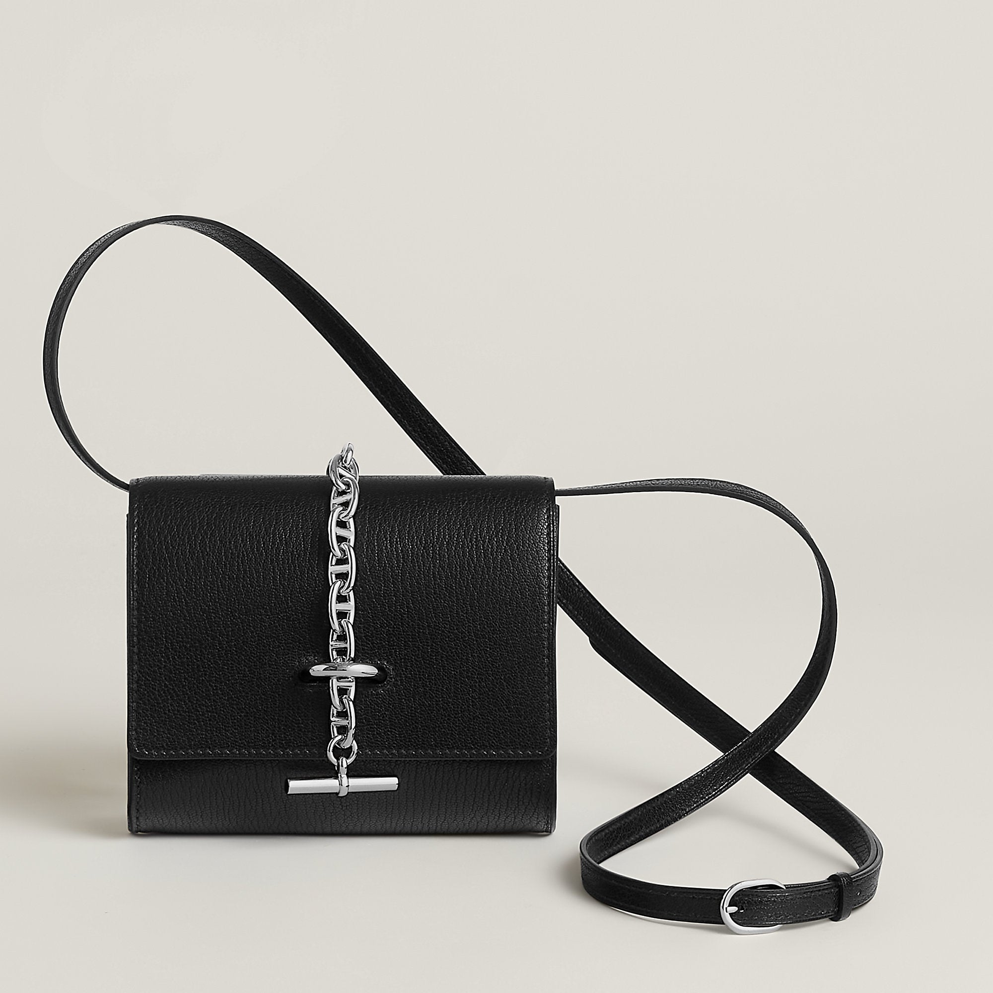  Hermes Chaine D'Ancre To Go Wallet Noir