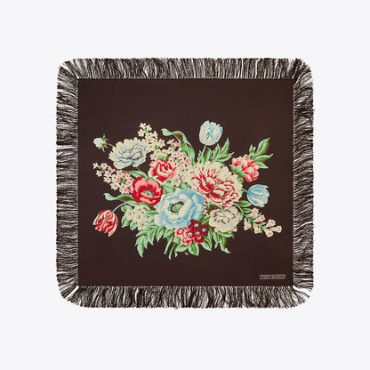 Tory Burch Chair Floral Silk Square Black Chair Floral