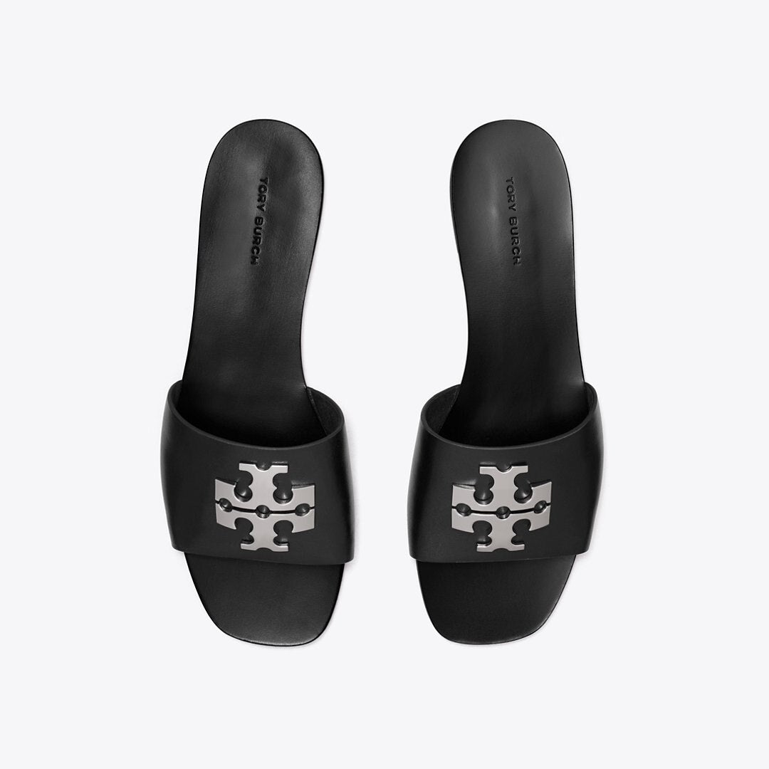 Tory Burch Charlie Cuoio Slide PERFECT BLACK