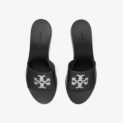 Tory Burch Charlie Cuoio Wedge PERFECT BLACK