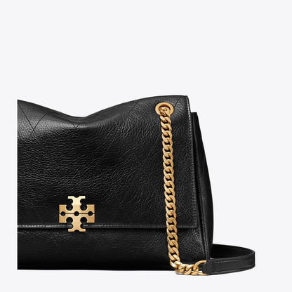 Tory Burch Charlie Quilted Shoulder Bag Black