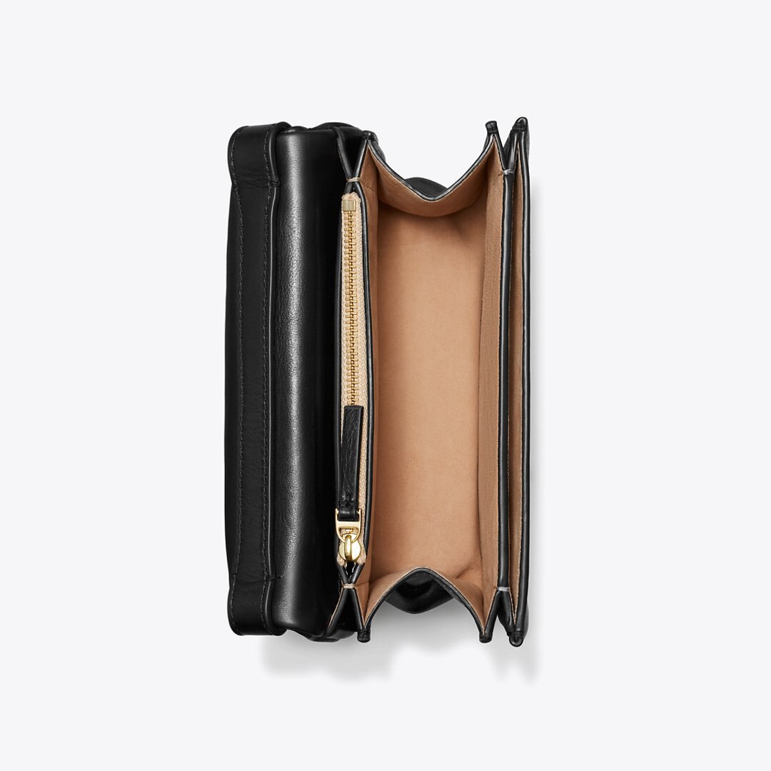 Tory Burch Charlie Runway Shoulder Bag BLACK/GOLD