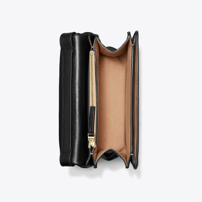 Tory Burch Charlie Runway Shoulder Bag BLACK/GOLD