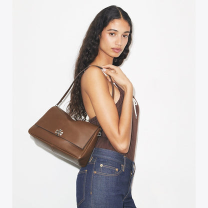 Tory Burch Charlie Shoulder Bag Malt Brown