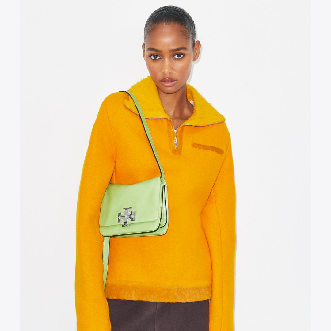 Tory Burch Charlie Shoulder Bag Celery Juice