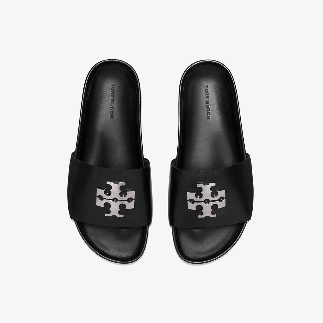 Tory Burch Charlie Sport Slide PERFECT BLACK