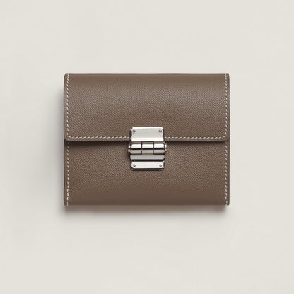  Hermes Charniere Compact Wallet Toupe