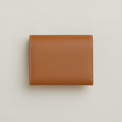  Hermes Charniere Compact Wallet Gold