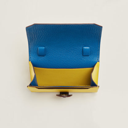  Hermes Chien Card Holder Jaune De Naples