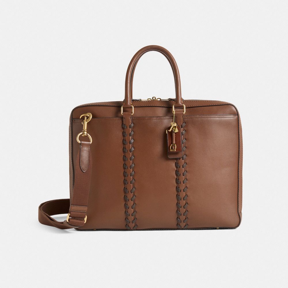 Coach Custom Metropolitan Slim Brief Brass/Saddle