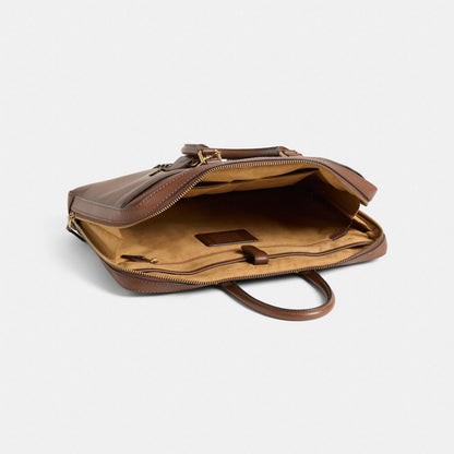Coach Custom Metropolitan Slim Brief Brass/Saddle