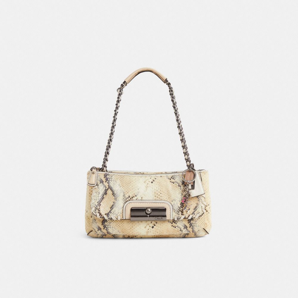 Coach Custom Kristin Willow Small Shoulder Bag Gunmetal/Ivory