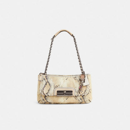 Coach Custom Kristin Willow Small Shoulder Bag Gunmetal/Ivory