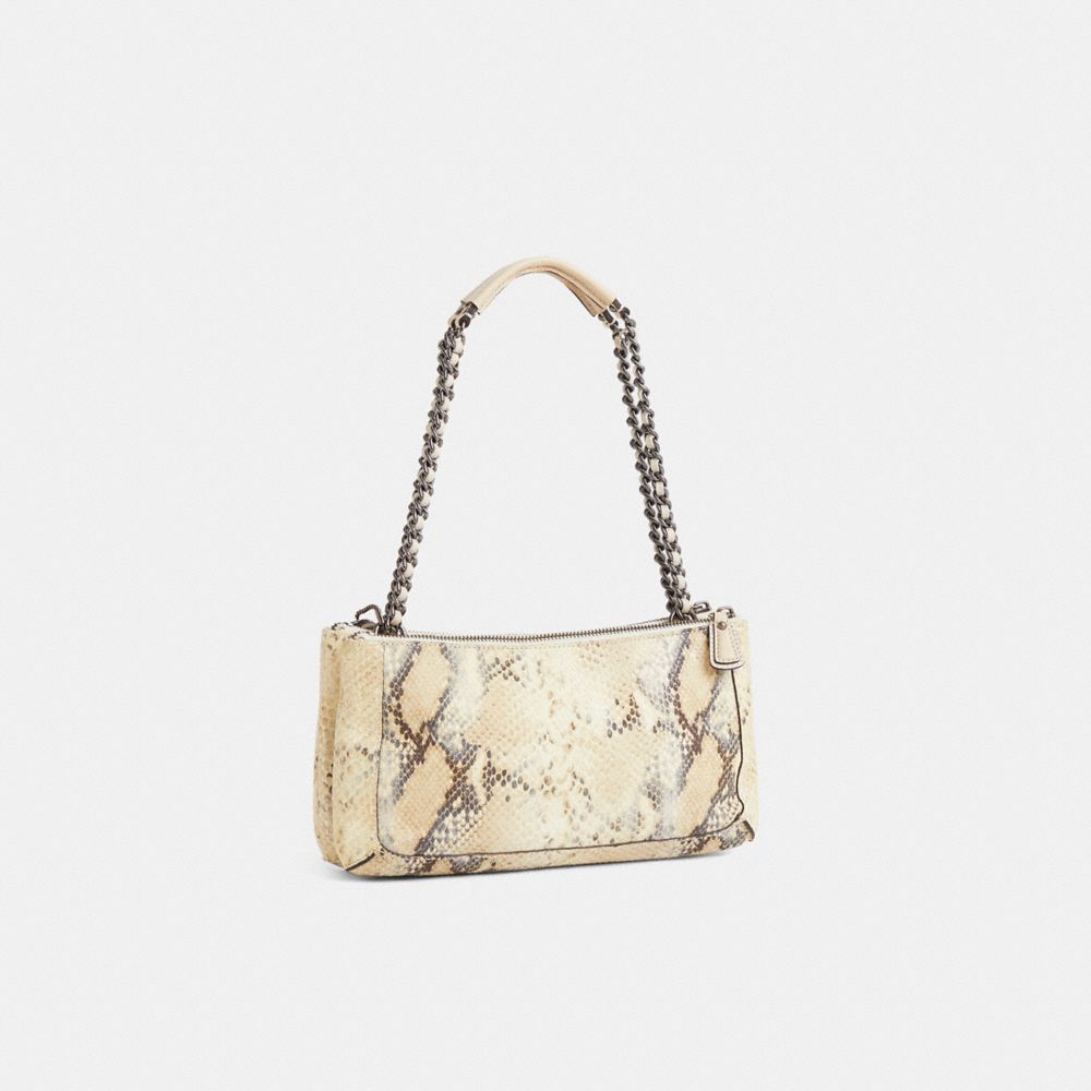 Coach Custom Kristin Willow Small Shoulder Bag Gunmetal/Ivory