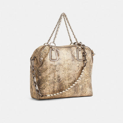 Coach Custom Kristin Satchel Gunmetal/Antique Gold