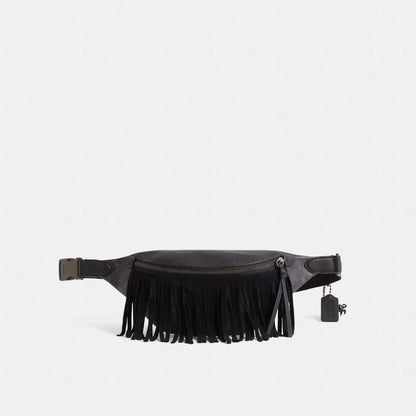 Coach Custom Charter Belt Bag 7 In Signature Canvas Charcoal