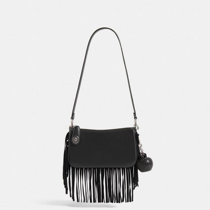 Coach Custom Penn Shoulder Bag Silver/Black