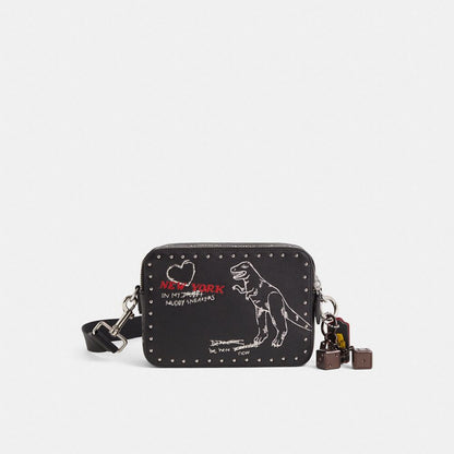 Coach Custom Charter Crossbody Bag 24 With Sketch Print Black