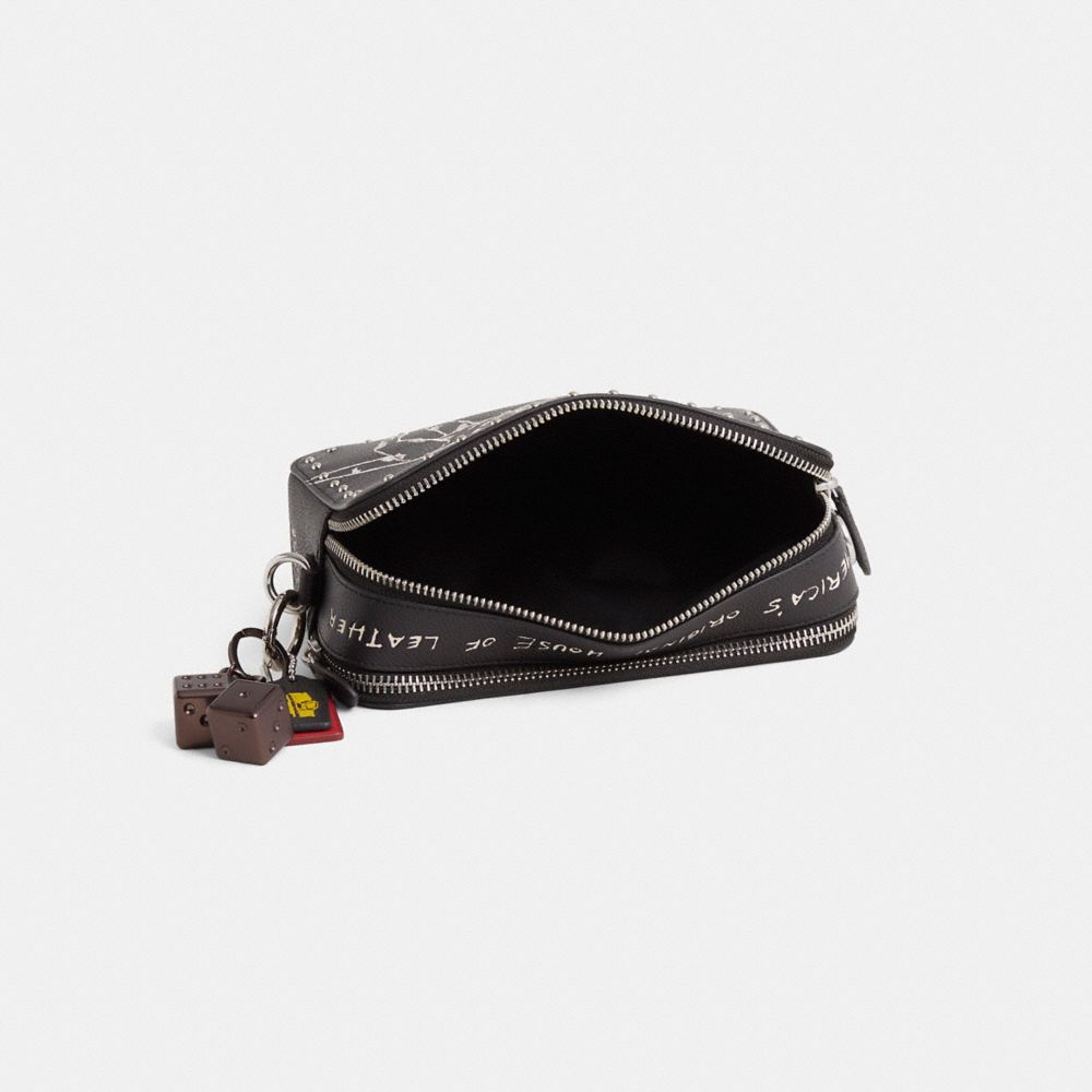 Coach Custom Charter Crossbody Bag 24 With Sketch Print Black