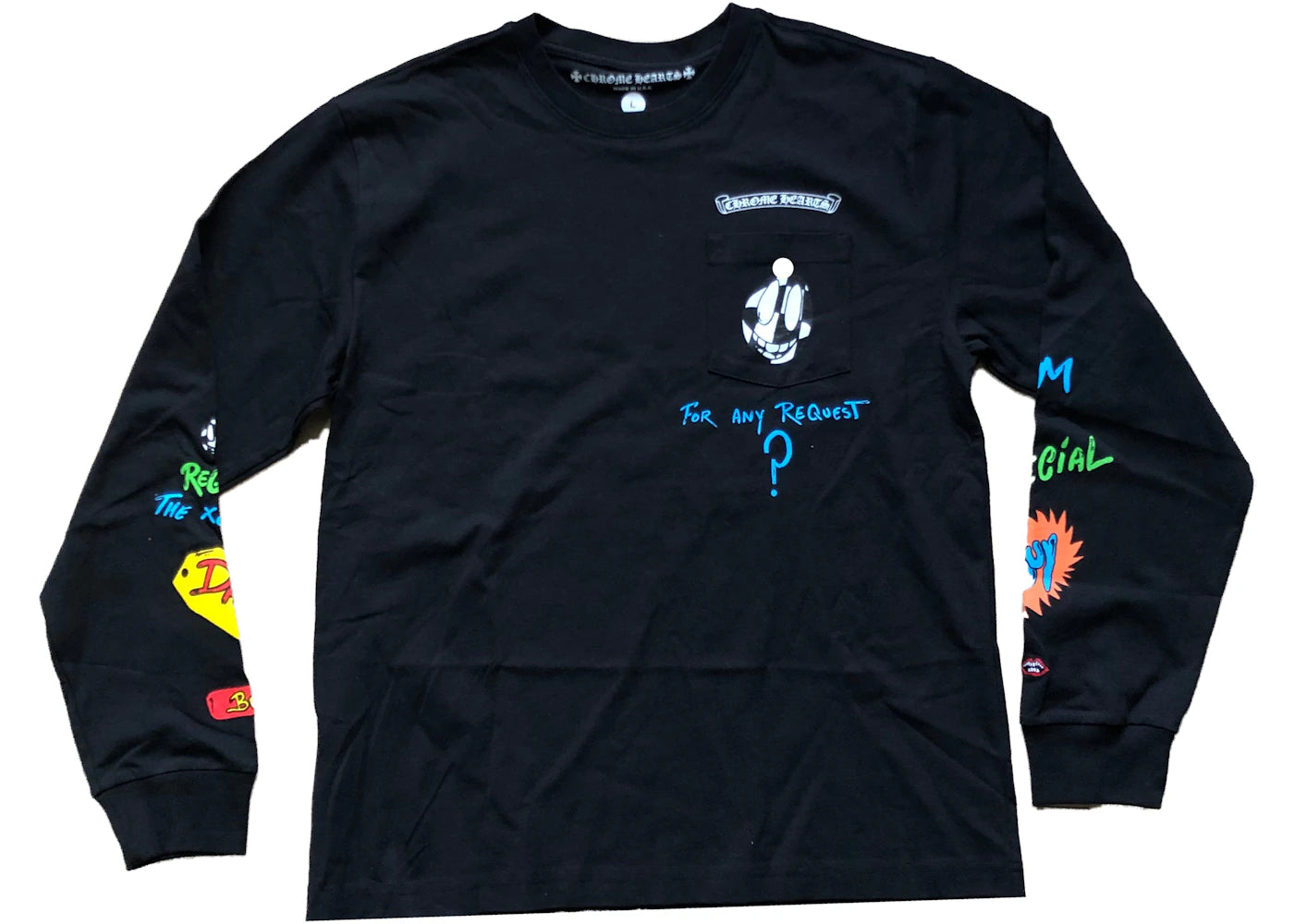 chrome hearts matty boy sex records link l/s t-shirt black