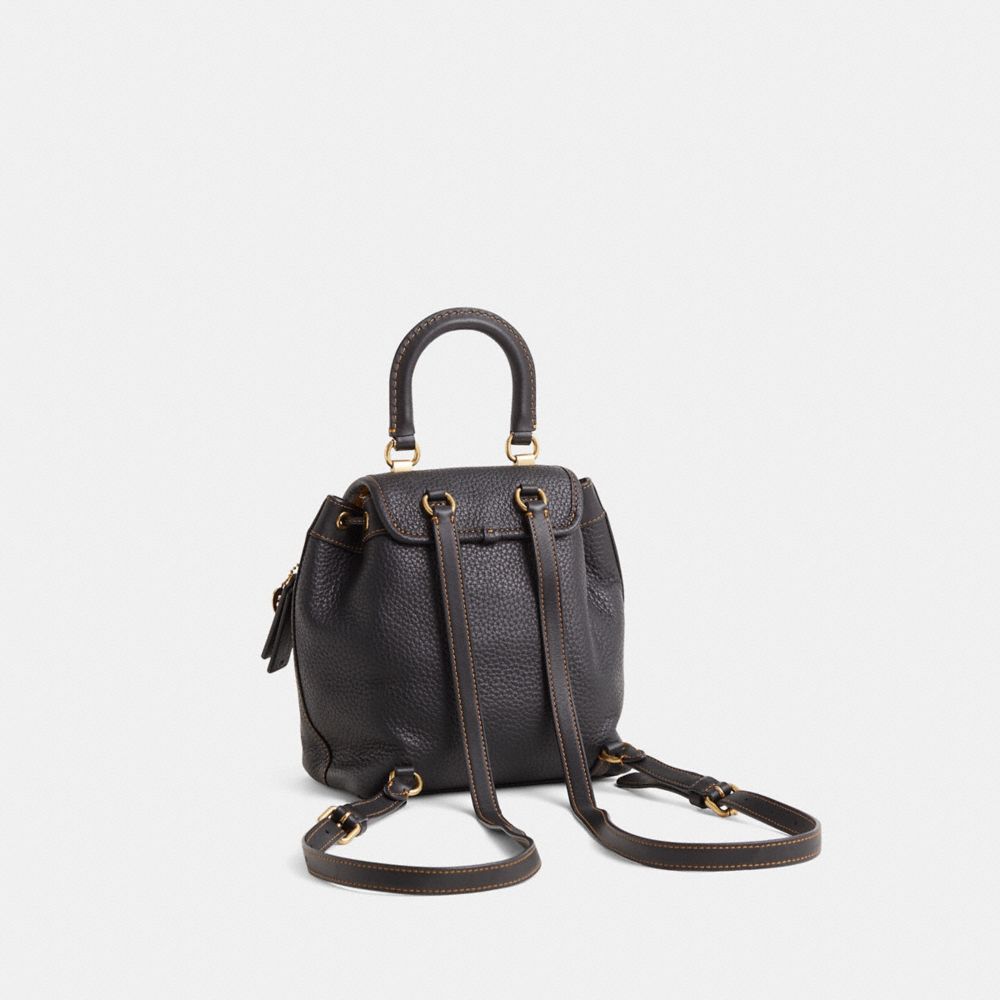 Coach Custom Riya Backpack 21 Brass/Black