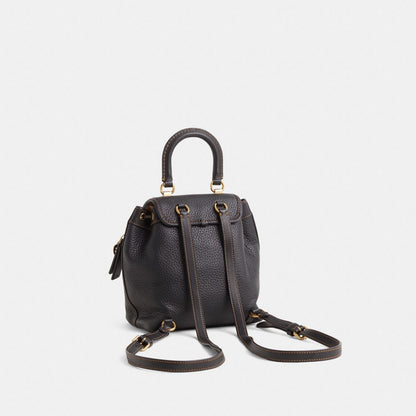 Coach Custom Riya Backpack 21 Brass/Black