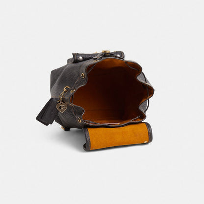 Coach Custom Riya Backpack 21 Brass/Black