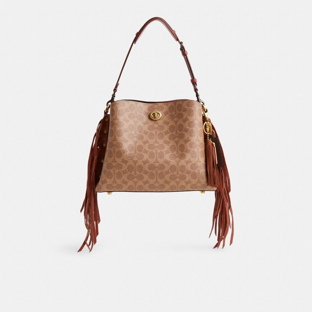 Coach Custom Willow Shoulder Bag Brass/Tan/Rust