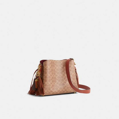 Coach Custom Willow Shoulder Bag Brass/Tan/Rust