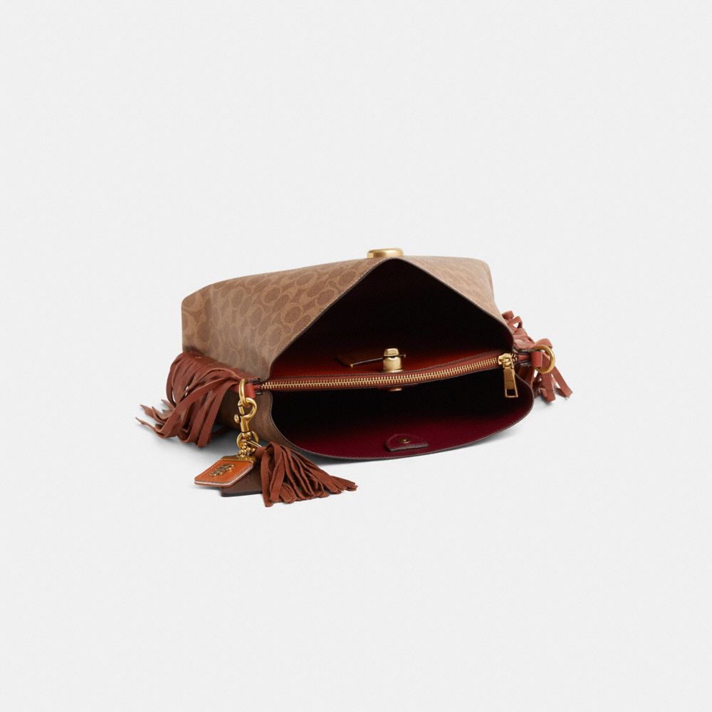 Coach Custom Willow Shoulder Bag Brass/Tan/Rust