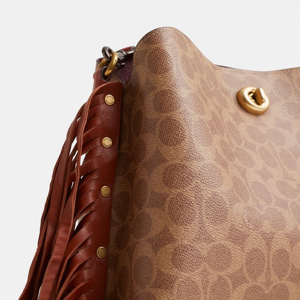 Coach Custom Willow Shoulder Bag Brass/Tan/Rust