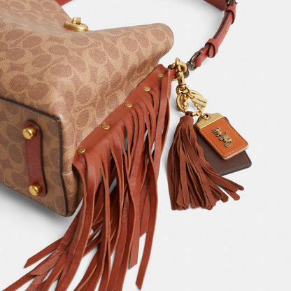 Coach Custom Willow Shoulder Bag Brass/Tan/Rust