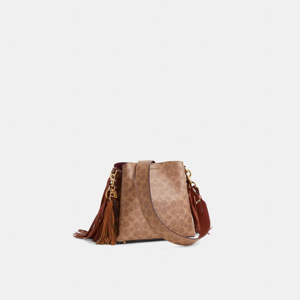 Coach Custom Willow Bucket Bag Brass/Tan/Rust