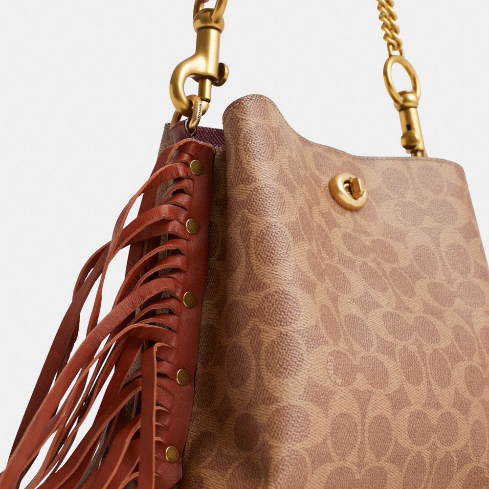 Coach Custom Willow Bucket Bag Brass/Tan/Rust