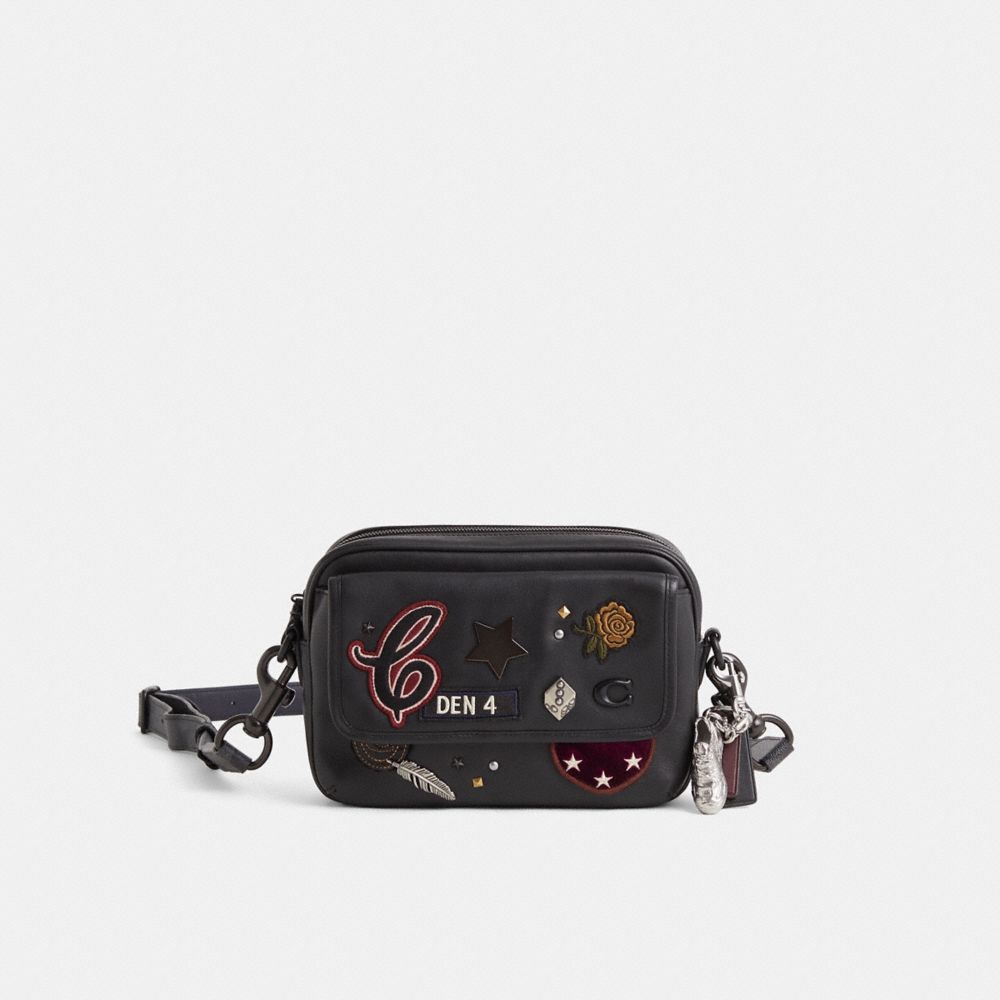 Coach Custom Charter Flap Crossbody Bag 24 Black