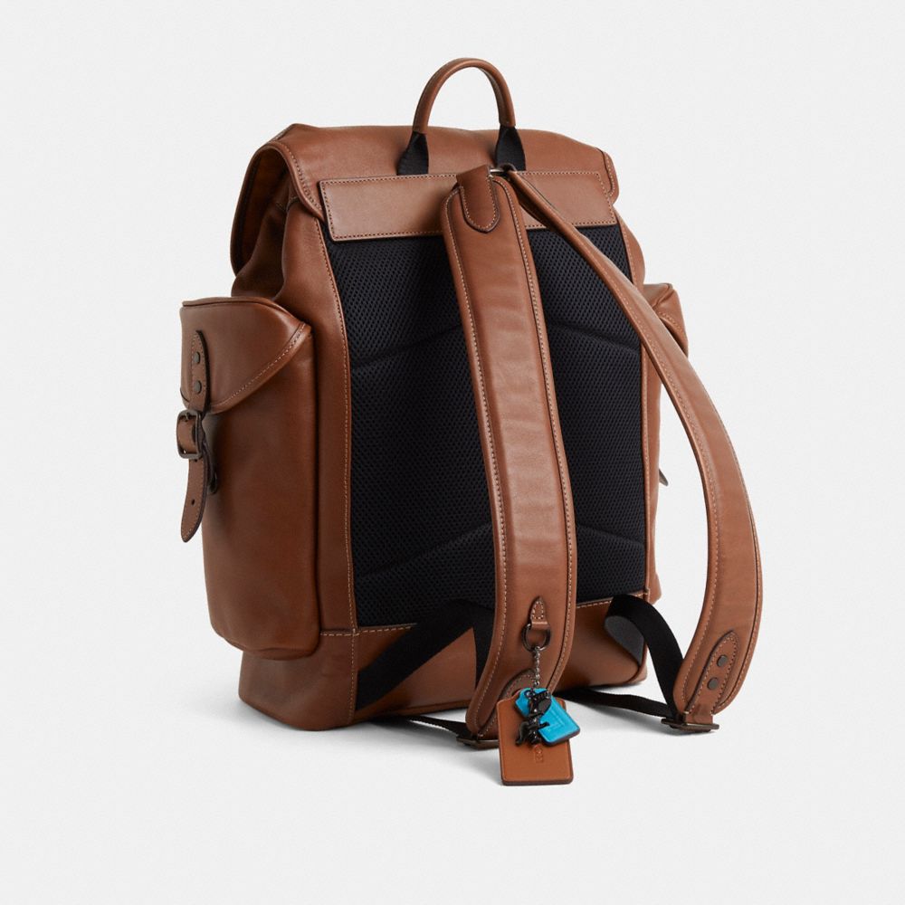 Coach Custom Hitch Backpack Dark Saddle