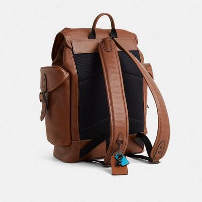 Coach Custom Hitch Backpack Dark Saddle