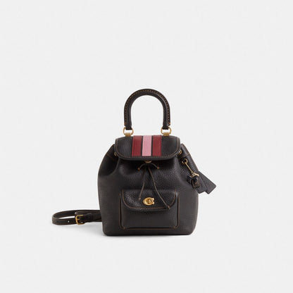 Coach Custom Riya Backpack 21 Brass/Black