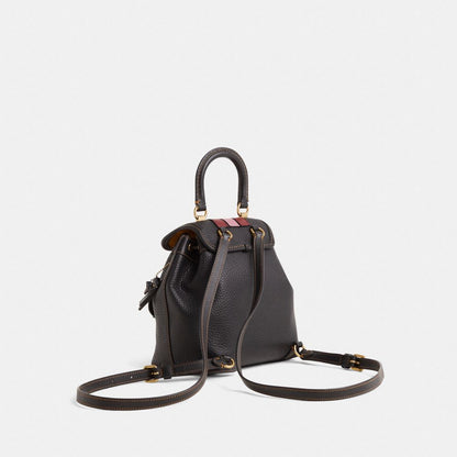 Coach Custom Riya Backpack 21 Brass/Black