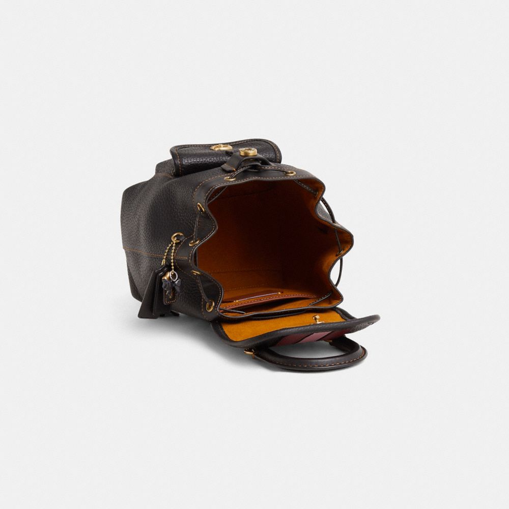 Coach Custom Riya Backpack 21 Brass/Black