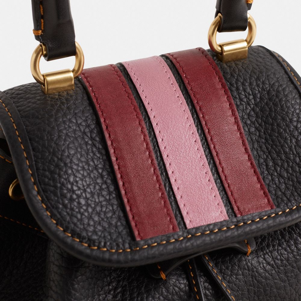 Coach Custom Riya Backpack 21 Brass/Black